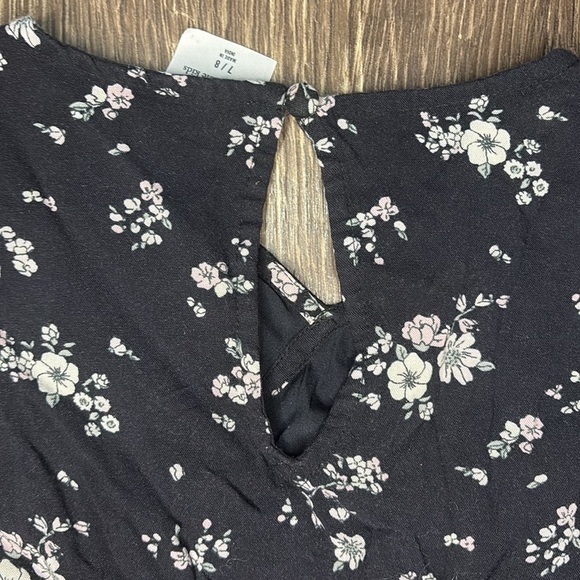 Abercrombie Kids wrap floral dress in black and white color size 7/8 - Picture 3 of 5